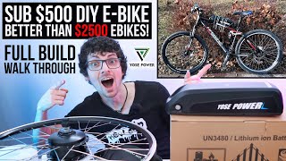 Electrify Your Bike For Under 500  YOSE POWER EBike Conversion Kit Review amp Test Full Build [upl. by Eirffej843]