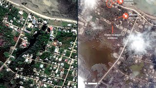 Tonga Satellitenbilder zeigen Ausmaß der Zerstörung  AFP [upl. by Barraza]