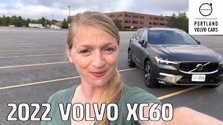 Pine Grey Metallic 2022 Volvo XC60 B5 Momentum  Car tour with Heather [upl. by Stacy518]