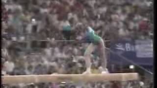 Svetlana Boginskaya 1992 Olympics AA Beam [upl. by Nirrep]