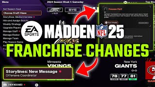 Madden 25 NEW Features In Franchise Mode [upl. by Tiphany480]