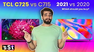 TCL C715 vs C725 Smart TV 4K  Which QLED TV should you buy [upl. by Anuayek]