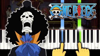 One Piece  Binks Sake  EASY Piano tutorial [upl. by Enwad]