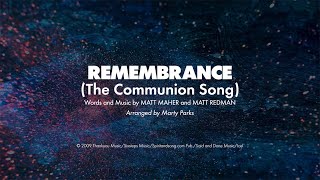 REMEMBRANCE The Communion Song  SATB piano track  lyrics [upl. by Asilrac]