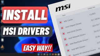 How To Download amp Install MSI Drivers For laptopDesktopMotherboard Graphics Network Adapter Audio [upl. by Lotsyrc]