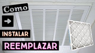 Como Instalar Reemplazar Filtro De Aire Acondicionado Facil Simple [upl. by Leahcim]