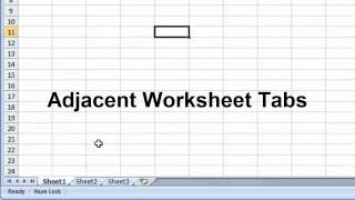 Excel 2007  Selecting Multiple Worksheets [upl. by Teirrah]