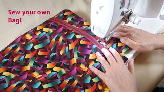 How to Sew a Lined Zipper Bag with Pockets at Home  DIY Tutorial [upl. by Naoj]