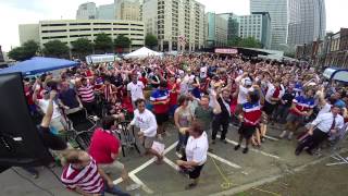 USA vs Ghana  Clint Dempsey Goal Fan Reaction at Courtyard Hooligans Charlotte NC [upl. by Dunning]