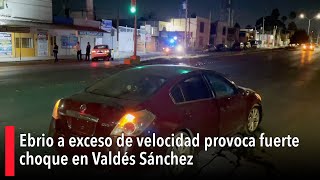 Conductor a exceso de velocidad provoca fuerte choque en Valdés Sánchez no hay lesionados [upl. by Grekin]