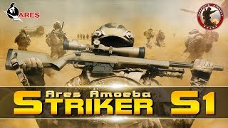 Review Ares Amoeba Striker S1 AS01 Sniper rifle 6mm BB AirsoftSoftair 4K UHD [upl. by Annaiv249]