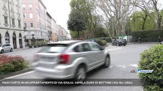 MAXI FURTO IN UN APPARTAMENTO DI VIA GIULIA 40MILA EURO DI BOTTINO  03042024 [upl. by Shelbi603]