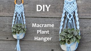 DIY Macrame Plant Hanger  Macrame Plant Hanger Tutorial  Macrame Wall Hanging Tutorial [upl. by Monetta]