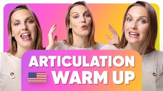 Articulation Warm Up for Jaw Mouth and Tongue  American English Pronunciation [upl. by Hightower]