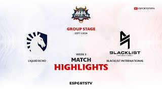 Team Liquid PH vs Blacklist International HIGHLIGHTS MPL PH S14  BLCK VS TLPH ESPORTSTV [upl. by Nalyad]