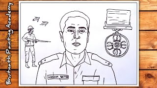 gallantry award winners major Vikram Batra drawing [upl. by Divadleahcim122]