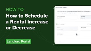 How to schedule a rental increase or decrease Landlord  Rent Collection App [upl. by Hasheem571]