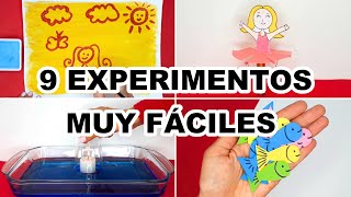 9 EXPERIMENTOS CASEROS MUY FÁCILES DE HACER [upl. by Other]