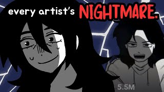 they got famous by TRACING my art tiktok art lore storytime  speedpaint [upl. by Nnylakcaj]