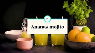 Ananasmojito med frisk mynte [upl. by Inaluiak]