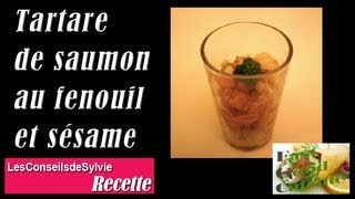 Ep 67  Recette  Tartare de saumon au fenouil et sésame Rééquilibrage alimentaire  Régime [upl. by Nairbo]