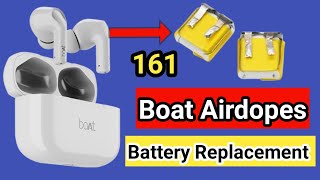 Boat airdopes 161 battery replacement  how to boat bluetooth headphone repair [upl. by Marra]