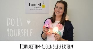 DIY – Lichterkette mit Kugeln selber basteln [upl. by Ondrej]