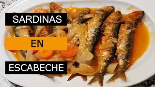 SARDINAS EN ESCABECHE  COMO HACER ESCABECHE DE PESCADO [upl. by Dnama]