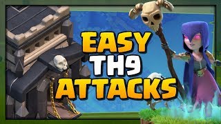 EASY TH9 Attacks Top 3 Strategies for 3 Stars in Clash of Clans [upl. by Norel237]