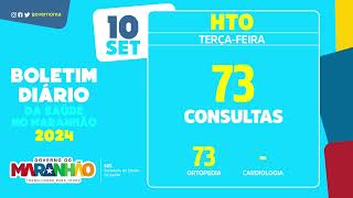 Boletim de atendimentos do Hospital de Traumatologia e Ortopedia do Maranhão HTO 10SET [upl. by Ardnuasal993]