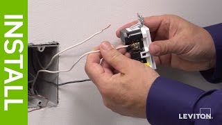 How to Install a GFCI Outlet AFCI and Dual AFCIGFCI Outlet  Leviton [upl. by Clough]