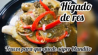 Cómo hacer hígado de res trucos para que quede súper blandito Mariela Medina Recetas y algo más [upl. by Annelak]