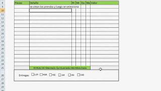 control de lavanderias con excel  en proyecto paso a paso Excel 2007 [upl. by Nimra]