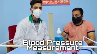 How to Check Blood Pressure Manually Using Sphygmomanometer  Blood Pressure Measurement [upl. by Clevey]