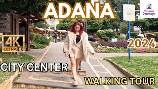 Turkey Adana City Center  Ataturk Street Bazaar Stone Bridge  March 2024  UHD 4K Walking Tour [upl. by Ahsenrad]