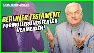 Berliner Testament Textfehler erkennen und vermeiden [upl. by Muire]