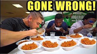 HE TRIED TO GET ME KICKED OUT 500 SPICY JOLLOF RICE EATING CONTEST GONE WRONG [upl. by Nyad]