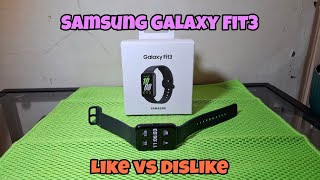 Review Samsung Galaxy Fit3  Like vs Dislike  Vlog 284 [upl. by Bortz562]