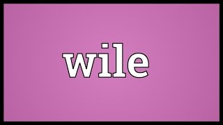 Wile Meaning [upl. by Padraic524]