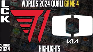 T1 vs DK Highlights Game 4  LCK Worlds 2024 Qualifier  T1 vs Damwon KIA G4 [upl. by Kaitlyn288]