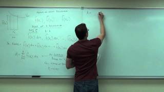 Calculus 1 Lecture 43 Area Under a Curve Limit Approach Riemann Sums [upl. by Nate]