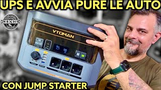 La power station ups con jump starter per avviare la macchina 1548Wh VTOMAN FlashSpeed 1500 1500W [upl. by Jobie]