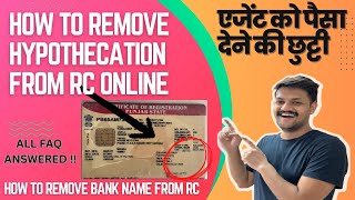 How to remove hypothecation from RC online  Terminate hypothecation online  remove loan from RC [upl. by Winifield]