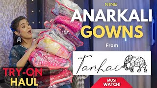 Trendy Designer ANARKALI GOWN from an Instagram page Tanhai 😍 Tryon  honest review  gimaashi [upl. by Gonzales]