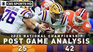 National Championship 20 Post Game Analysis LSU unseats Clemson in historic season  CBS Sports HQ [upl. by Anawait]