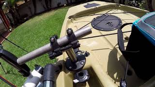 Watersnake T24 kayak mount on Hobie Pro Angler 12 [upl. by Lesh]