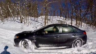 WRX STi DEEP SNOW DRIFTING [upl. by Bysshe]