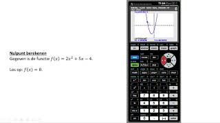 Nulpunt berekenen met de optie Zero TI84 Plus CET [upl. by Kcoj]
