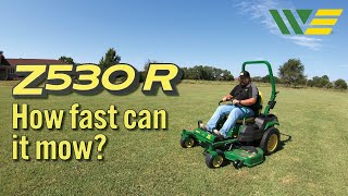 How Fast Can the John Deere Z530R Zero Turn with 54quot Deck Mow an Acre [upl. by Ahsienroc]