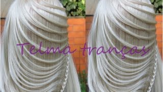 Trança Ellipse different braid hairstyle con leyeda  Telma tranças [upl. by Viviene369]